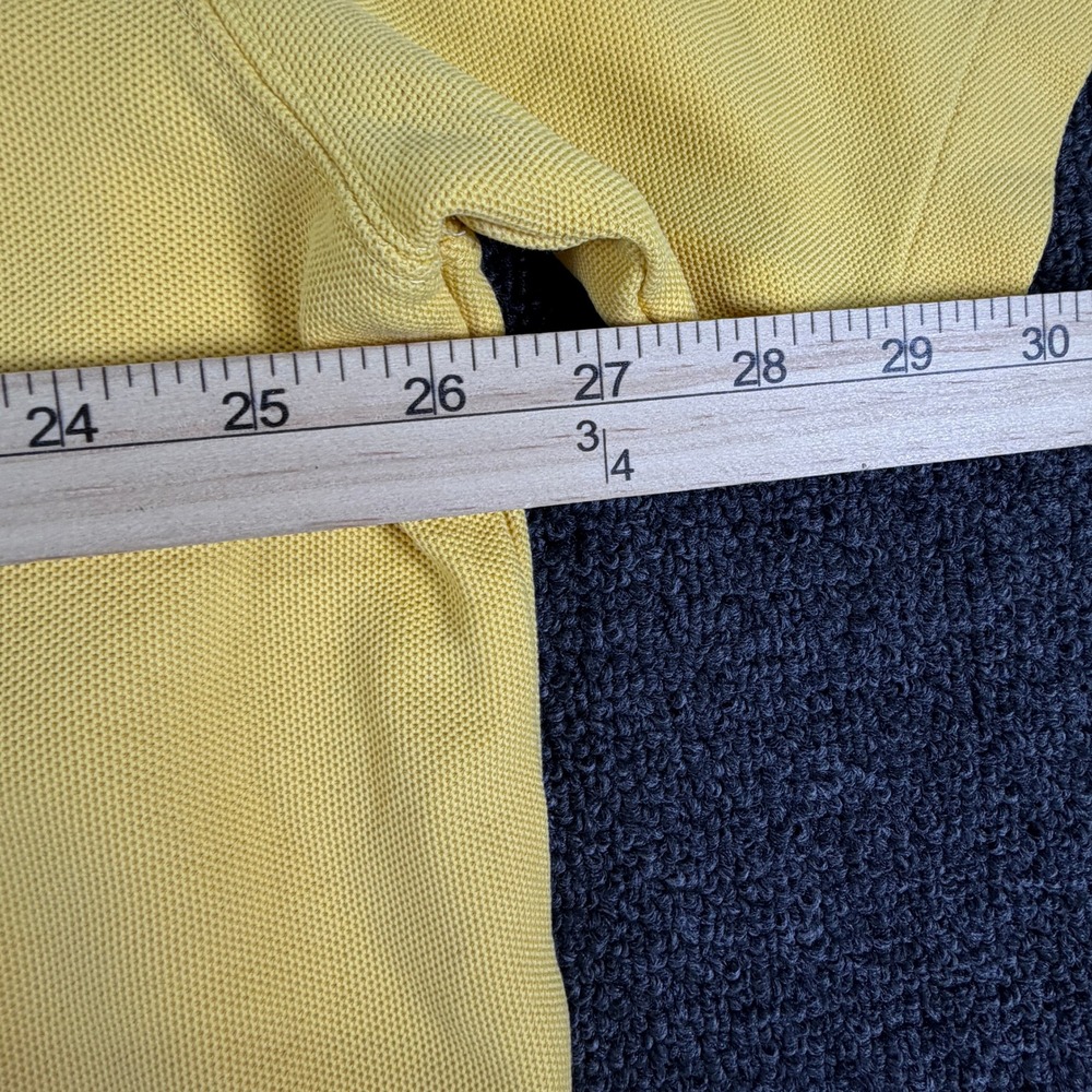 L.L. Bean Polo Shirt Mens XXL Pique Short Sleeve Yellow Pocket Cotton - Picture 3 of 8